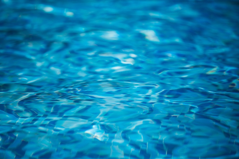 Close up view of clean swimming pool water