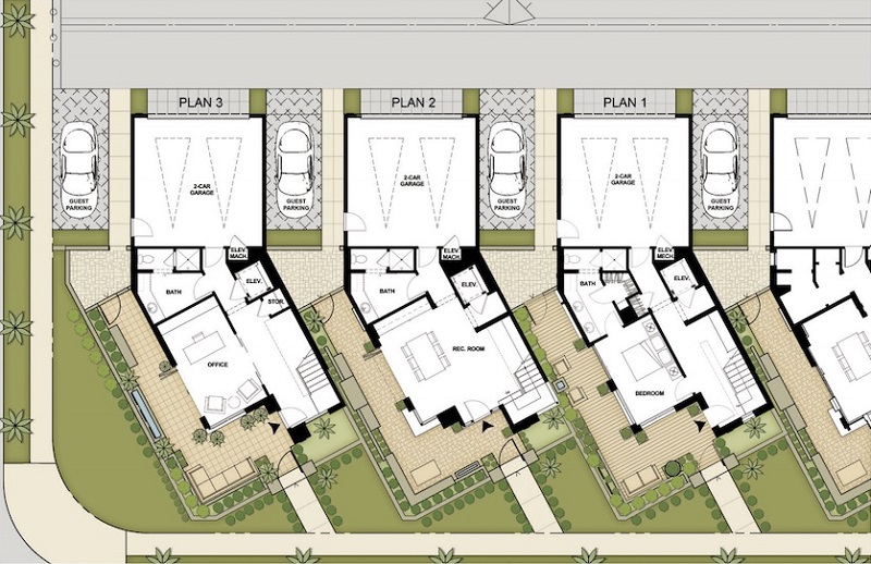 Overview diagram of the Hidey Asher Zero-Lot-Line Neighborhood site plan 