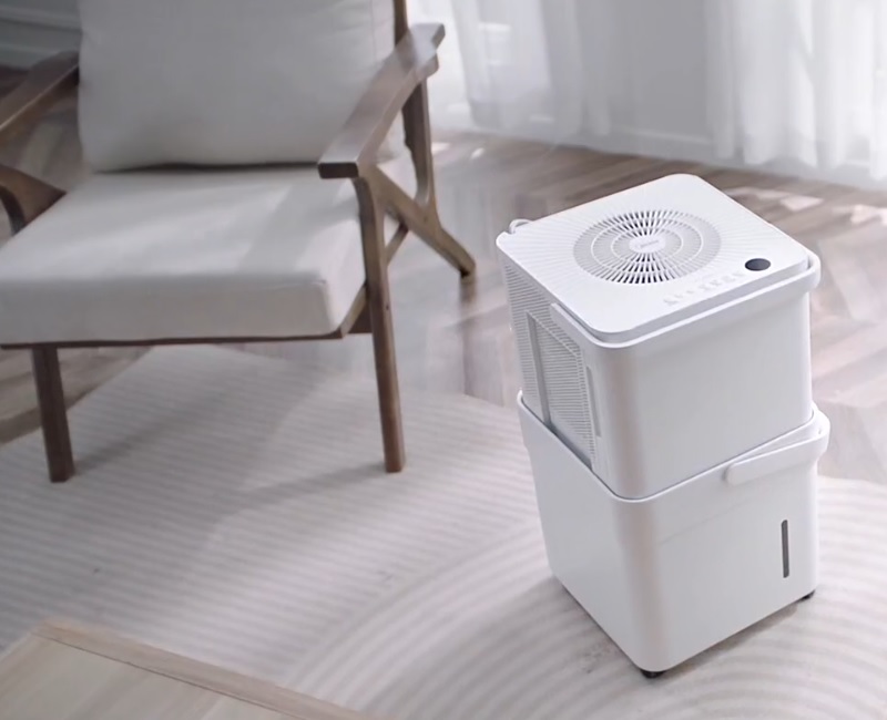 The popular Midea Cube 20 Pint Dehumidifier for Basement, Up to 1,500 Sq. Ft. dehumidifier with drain hose, ENERGY STAR Certificated, Smart Control, Compatible with Alexa, White