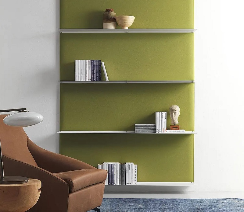 Snowsound Blade sound panel with shelving