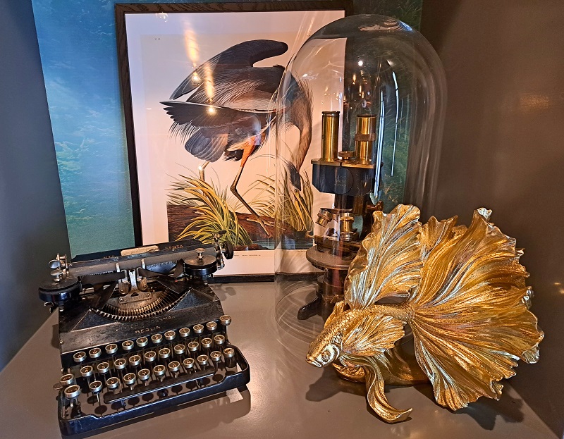 Example of personalized décor in the in the Gentlemen’s Study, designed by Carmine Sabatella in the 2025 Pasadena Showcase House