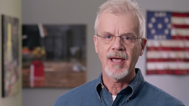 Screenshot of Rod Schneidmiller from Rescue's 40th anniversary highlight reel, posted in 2022.