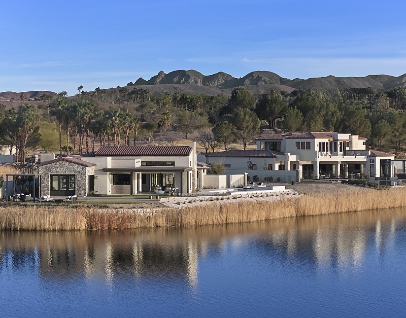 Aerial view of the natural setting of La Cova at Lake Las Vegas. Photo courtesy of Damian Tsutsumida and Tri Pointe Homes.