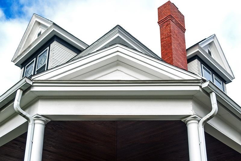 Roof of Victorian house with large wrap around porch