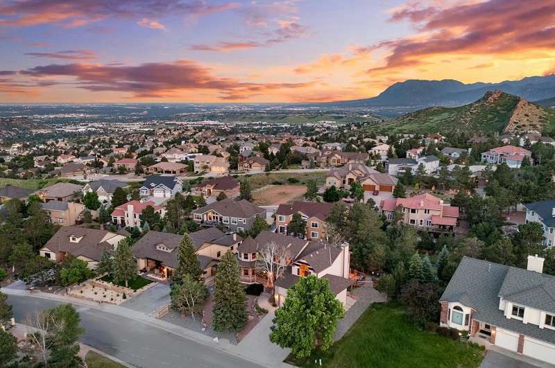 Residential neighborhood of Colorado Springs