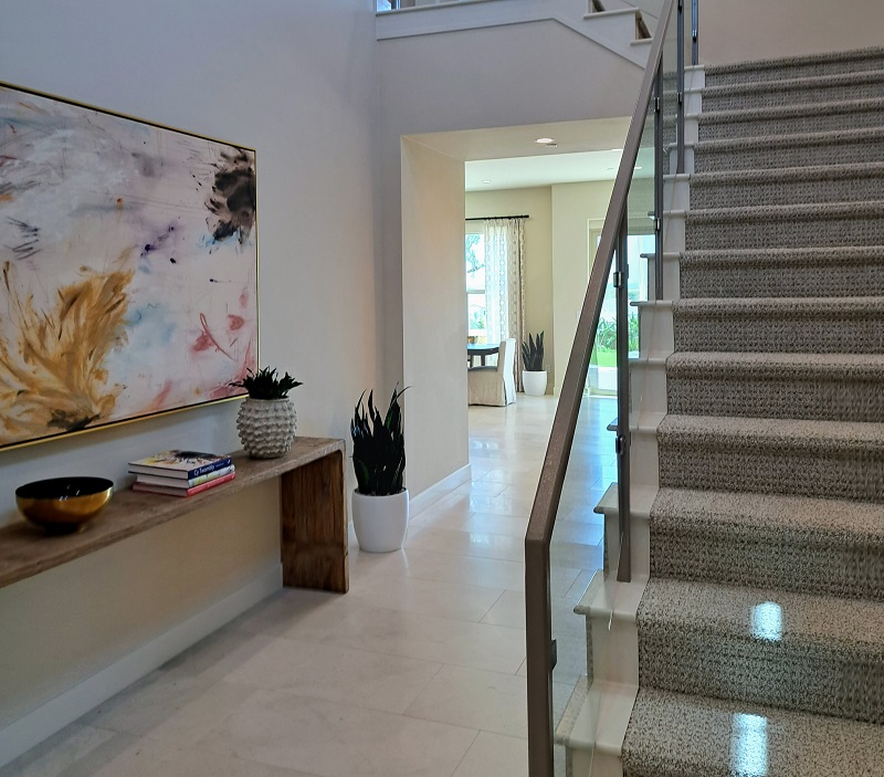 Decluttered front hallway makes a strong first impression