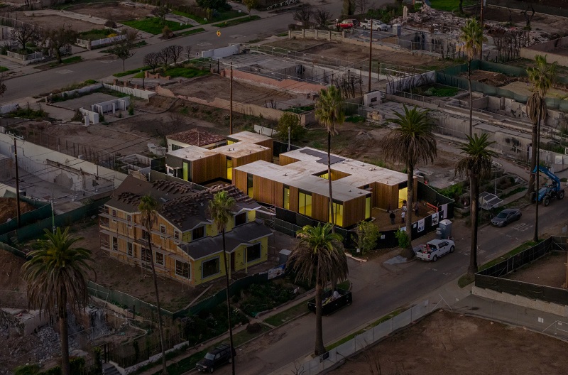 Drone aerial view of the Cover Labella property in-progress