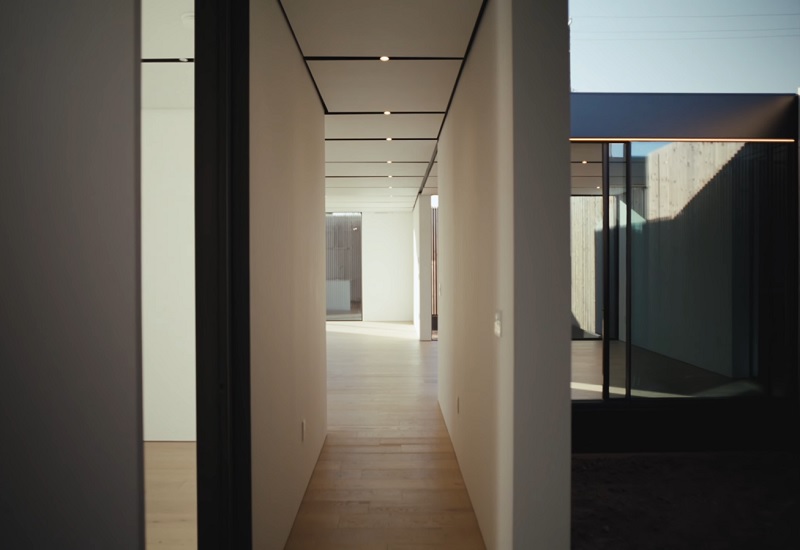 Inside view of Sue Labella 's home - tall ceilings