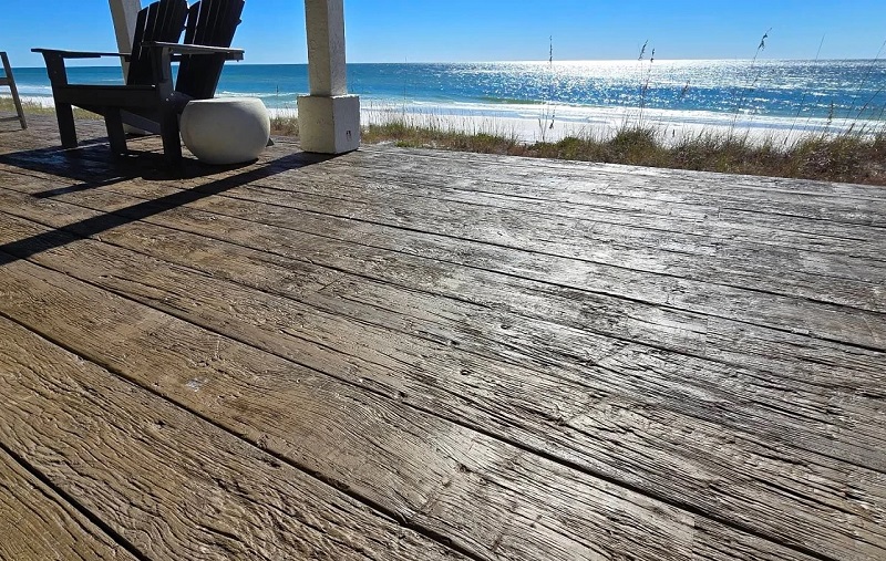 Millboard composite decking in their Weathered Oak Vintage style