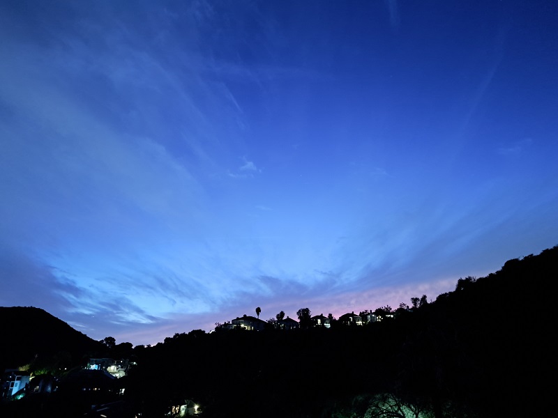 Purple and blue canyon sunset