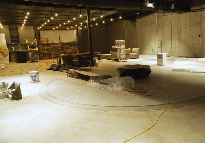 View of the basement mid-construction of The New American Home 2026. Screenshot courtesy of NAHB