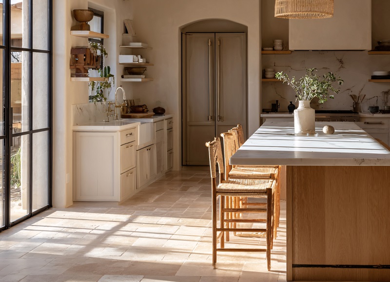 Warm rustic kitchen