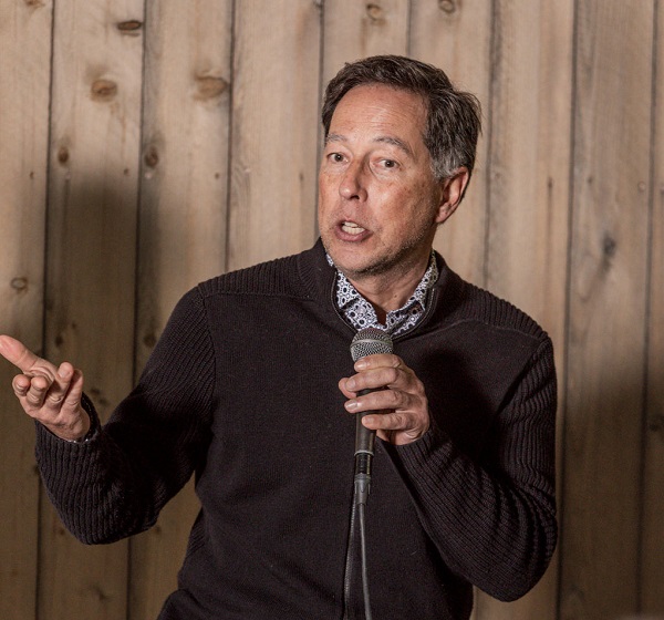 Geddes Ulinskas explains the importance of communities building resilience and not just individual homes. Photo by Rafael Najarian, Pasadena Real Estate Photography