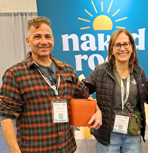 Frank and Lisa Catalano, happy co-founders of Naked Root, enjoying NHS Concept to Commerce