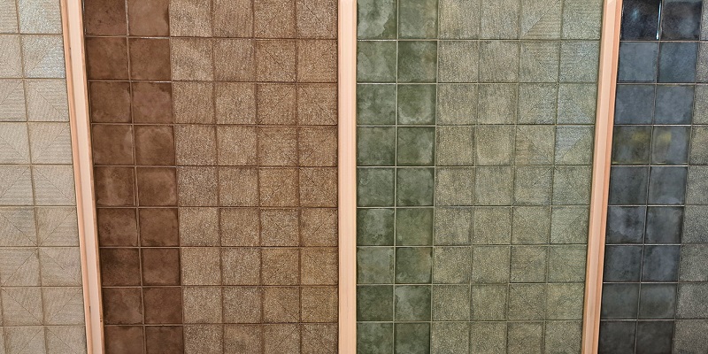 Sabi tile display in Portobello America's exhibit booth at Coverings 2026
