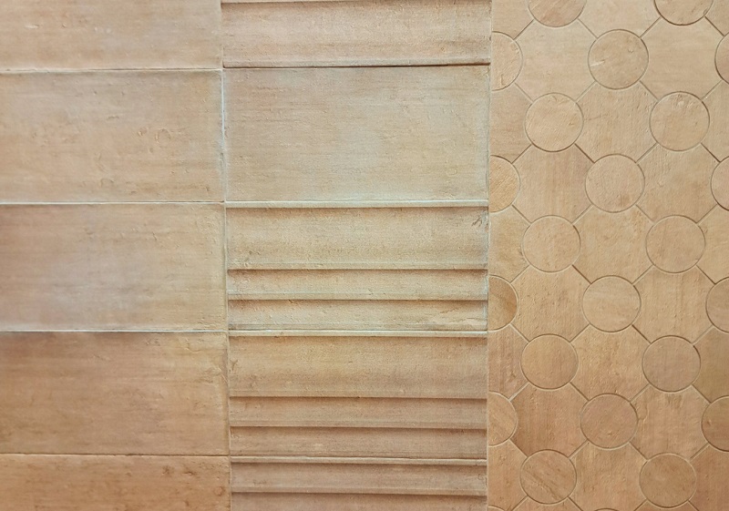 Subtle textured looks of porcelain exhibited at Coverings 2026