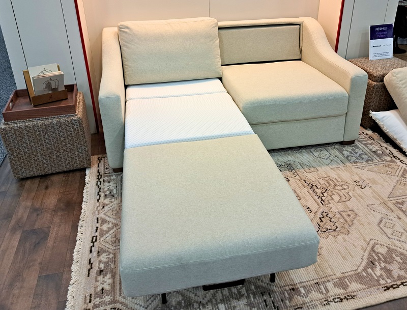 A.L. Contract sleeper sofa by American Leather exhibited at HD Expo 2026
