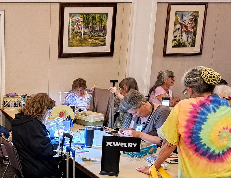 Jewelry makers at a Southern California Repair Café