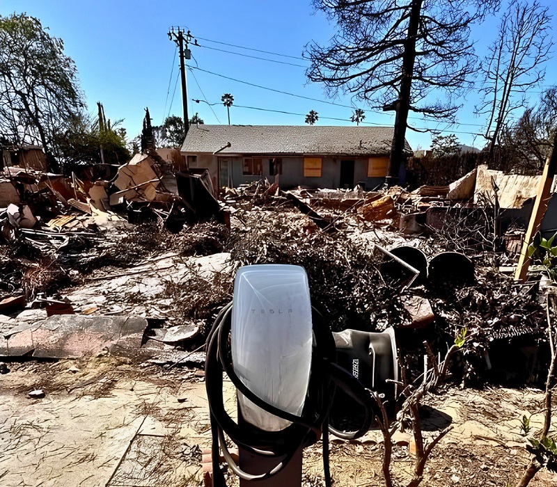 An LGS steel framed ADU built by Lytemods withstood the Eaton Fire protecting valuable belongings inside the structure, as well impeding the fire's path to homes  located just behind it.