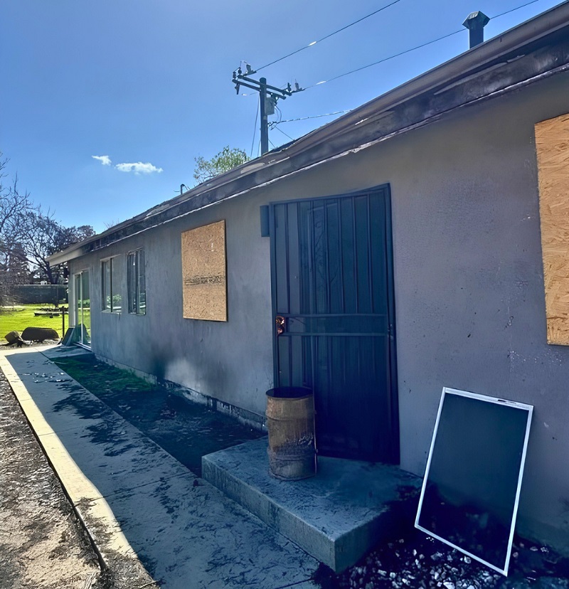 The LGS framed ADU built by Lytemods in the summer of 2022 was damaged by the fires, but it held its ground admirably, protecting the contents of the home.