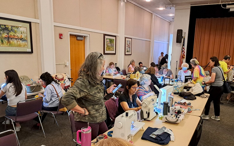 Passionate, hardworking sewists (sewing artists) at a Southern California Repair Café