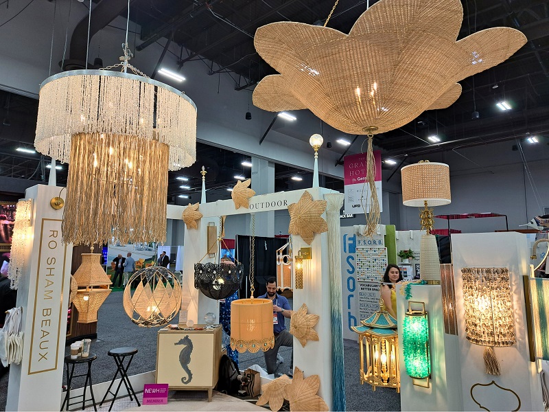 Ro Sham Beaux biophilic light fixtures on display at HD Expo 2026