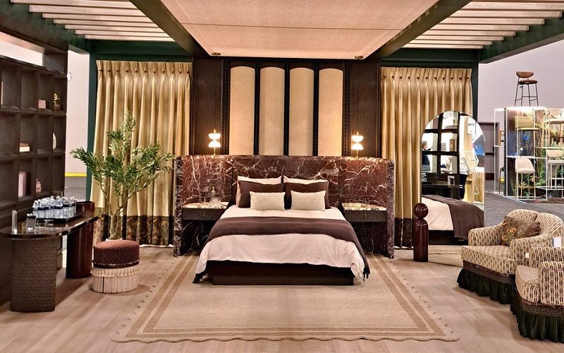 TLC Hospitality bedroom on display at HD Expo 2026 - designed by Jan Baran Design