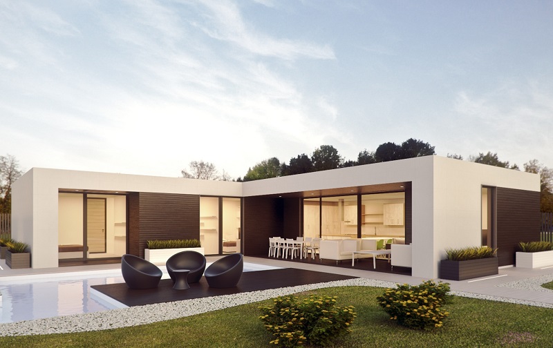 Rendering of a modern single level forever home