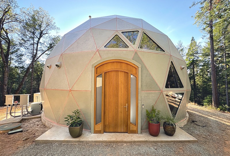 Geoship's first installation of Amma 1 in Northern California