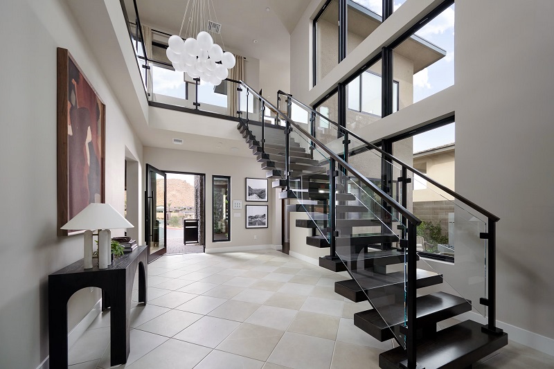 Tri Pointe Homes Lakeview Ridge floating stairs in Residence 3