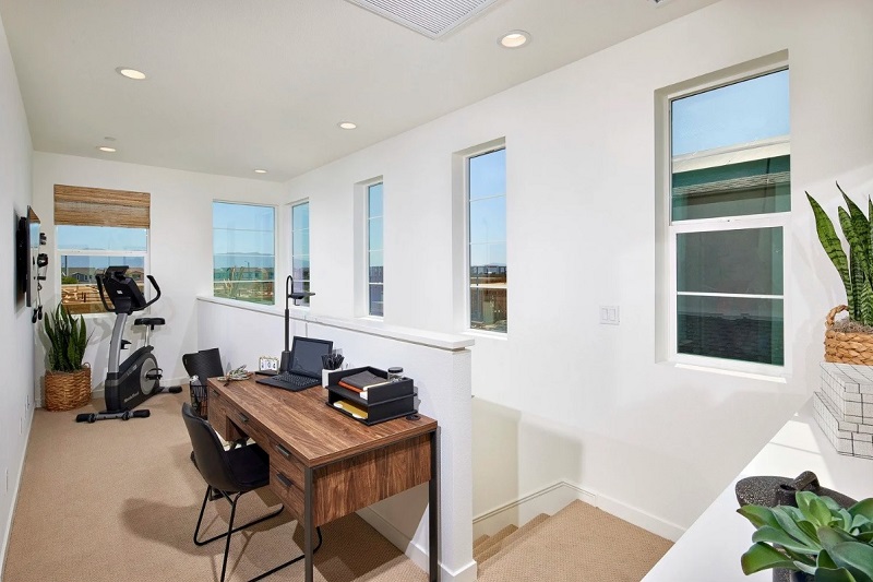 Upstairs room of the Lincoln model at NUVO Parkside
