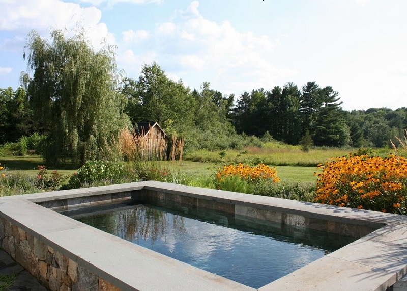 Soake Pools plunge pool in a serene rural setting